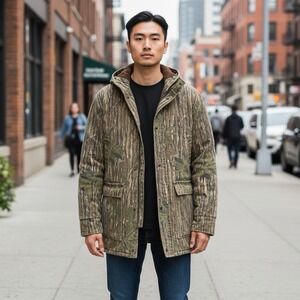 Duxbak Vintage Realtree Camo Hunting Chore Coat Parka Size XL Reg